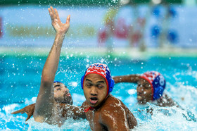 دیدار واترپلو تیم‌های ایران و اندونزی